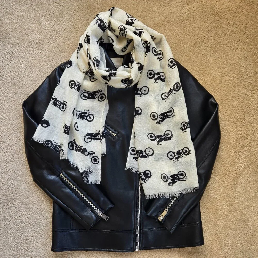 NWOT Barbour Lightweight Lambswool Woven Scarf Motorcycles